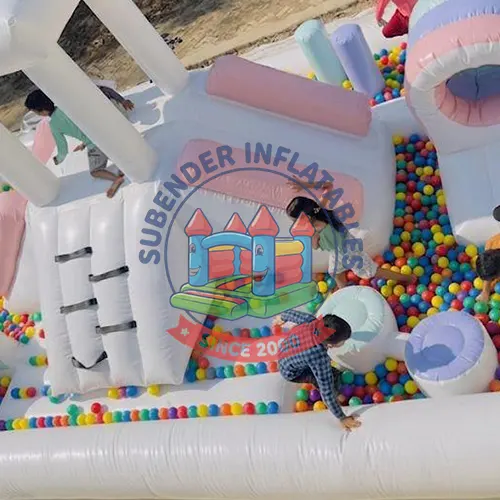 PASTEL SPLASH PAD 15FT BY 25FT BY 8 FT